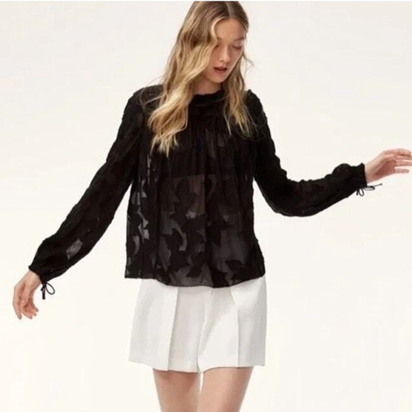 Wilfred • Lourdes Jaquard Blouse in Black - Picture 2 of 10